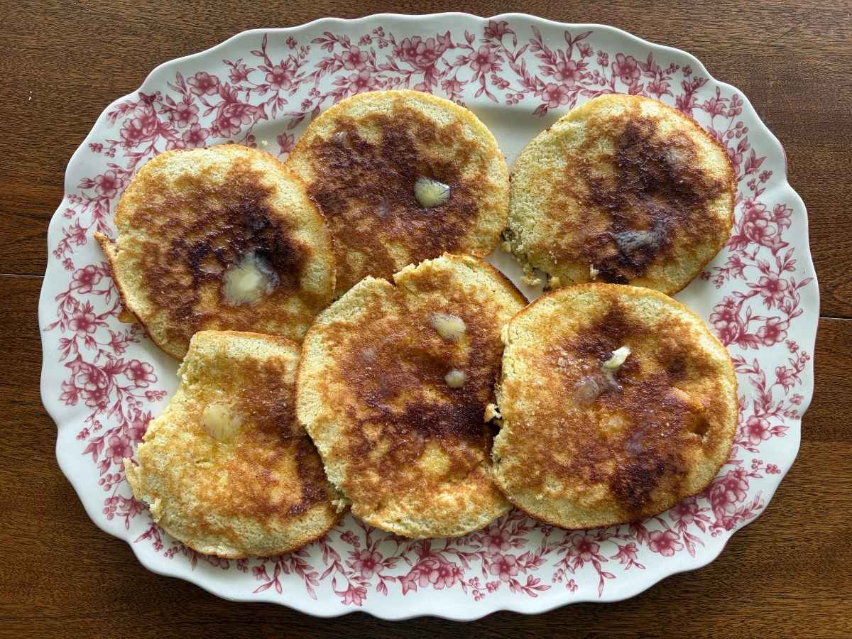 Honey Cornbread Cakes (Easy Krusteaz Mix Recipe on the Griddle)