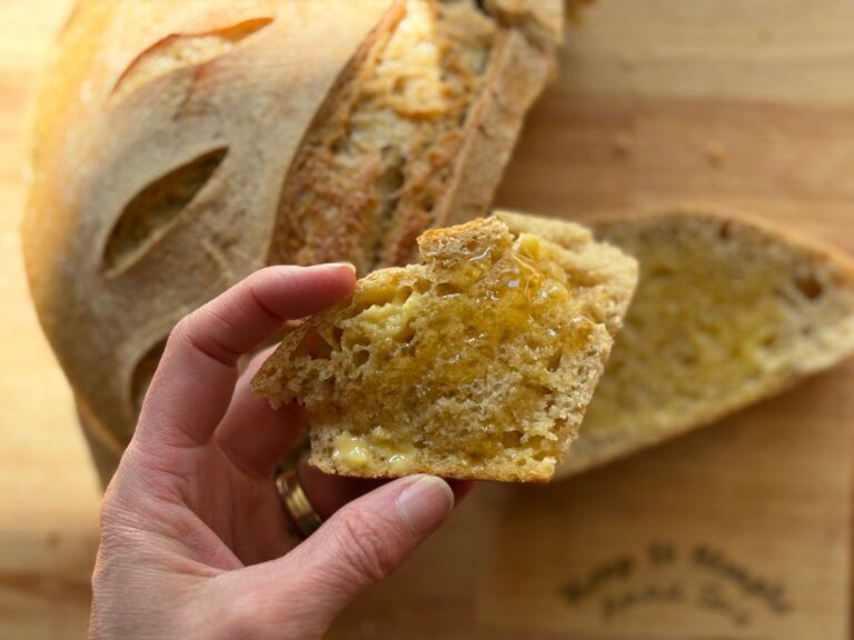 Simple Sourdough Bread with Freshly Milled Flour and Bread Flour