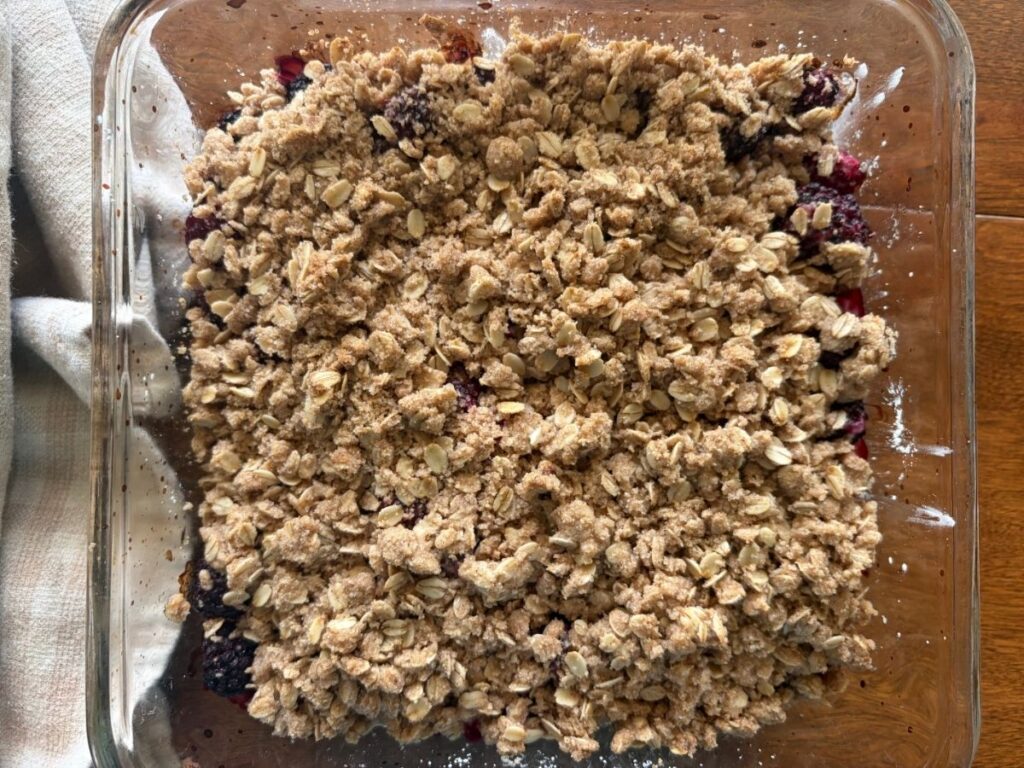 Healthy Berry Crisp with Freshly Milled Flour (Easy Whole Grain Dessert Recipe)