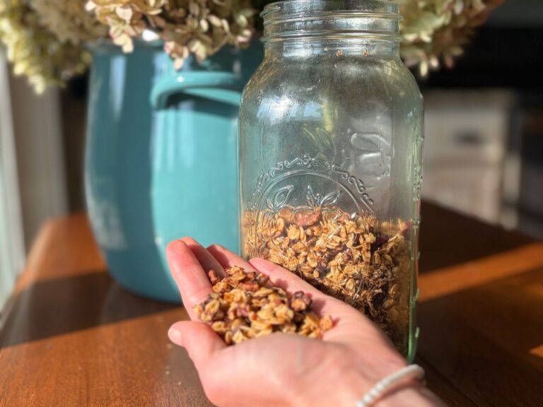 Healthy Homemade Granola Recipe with Pecans, Cranberries & Dark Chocolate